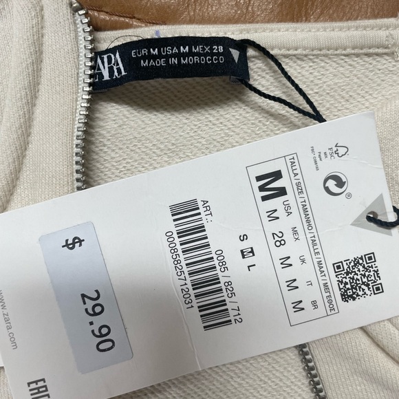 Off-White ZARA CORSET CROP TOP - Picture 2 of 7